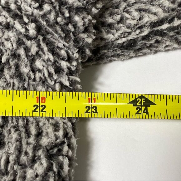 Victoria's Secret PINK Open Front Gray Sherpa Hooded Cardigan Women's Size Small - Picture 4 of 16